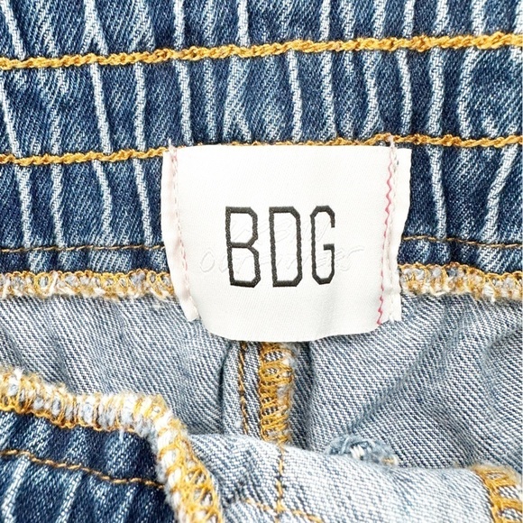 BDG Urban Outfitters Elastic Waist Cotton Blue Cutoff Shorts XS - Picture 4 of 7